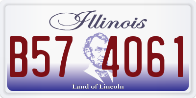 IL license plate B574061