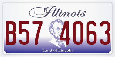 IL license plate B574063