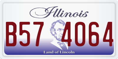 IL license plate B574064