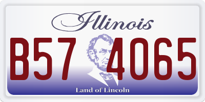 IL license plate B574065
