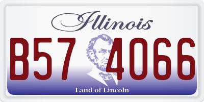 IL license plate B574066
