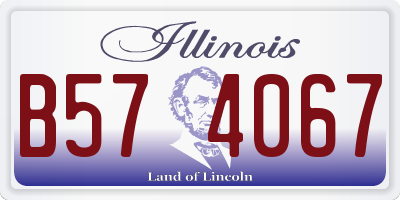 IL license plate B574067