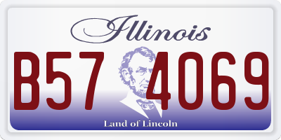IL license plate B574069