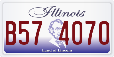 IL license plate B574070
