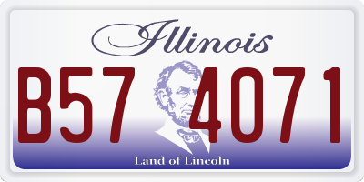 IL license plate B574071