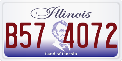 IL license plate B574072