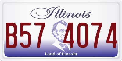 IL license plate B574074