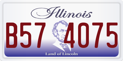 IL license plate B574075