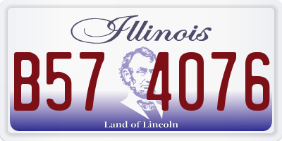 IL license plate B574076