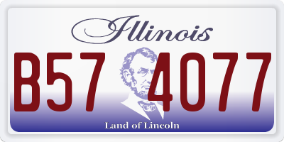 IL license plate B574077