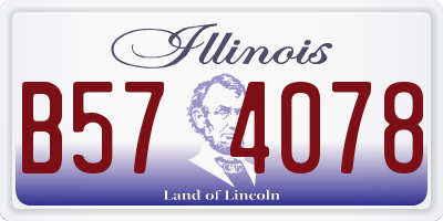 IL license plate B574078