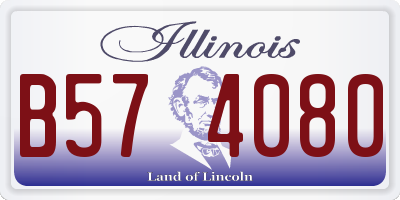 IL license plate B574080