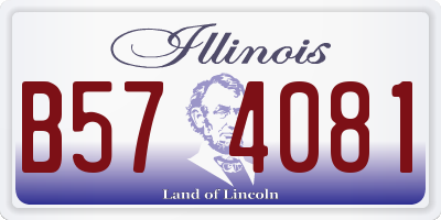 IL license plate B574081