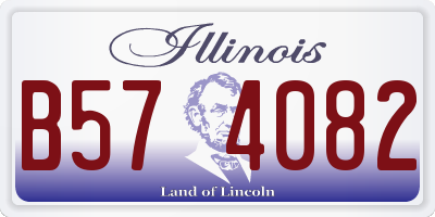 IL license plate B574082