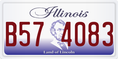 IL license plate B574083