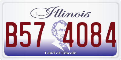 IL license plate B574084