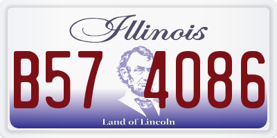 IL license plate B574086