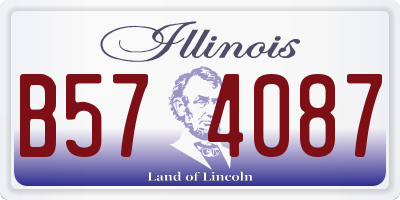 IL license plate B574087