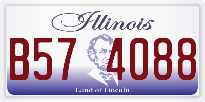 IL license plate B574088