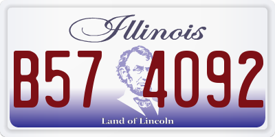 IL license plate B574092