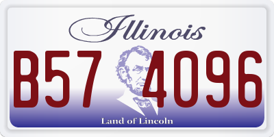 IL license plate B574096
