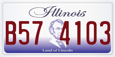 IL license plate B574103