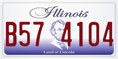 IL license plate B574104