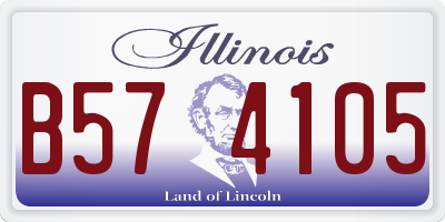 IL license plate B574105