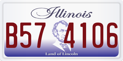 IL license plate B574106