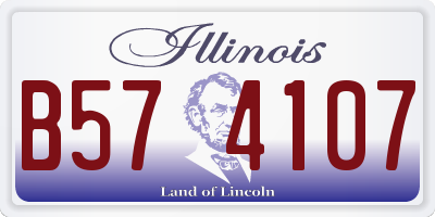 IL license plate B574107