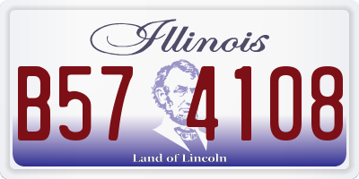 IL license plate B574108