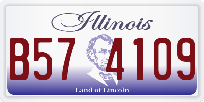 IL license plate B574109