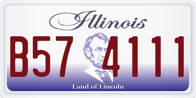 IL license plate B574111