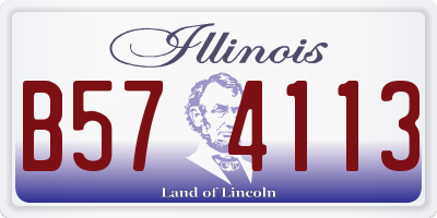 IL license plate B574113