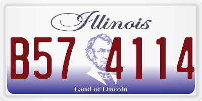IL license plate B574114