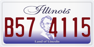 IL license plate B574115