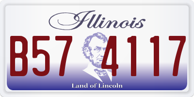 IL license plate B574117