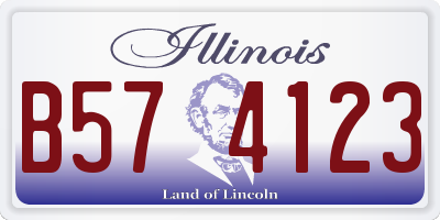 IL license plate B574123