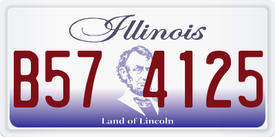 IL license plate B574125