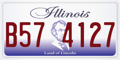 IL license plate B574127