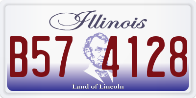IL license plate B574128