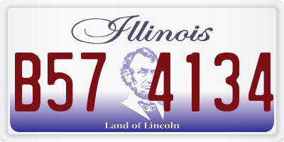 IL license plate B574134