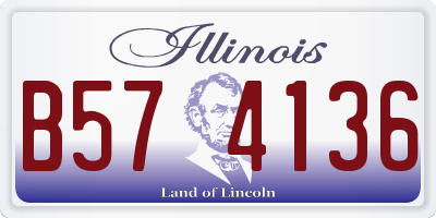 IL license plate B574136