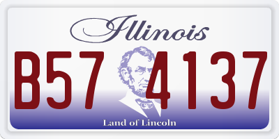 IL license plate B574137