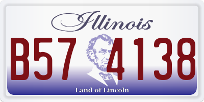 IL license plate B574138