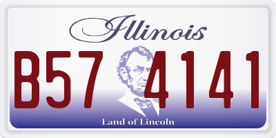 IL license plate B574141