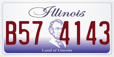 IL license plate B574143