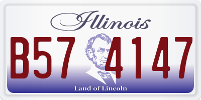 IL license plate B574147