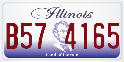 IL license plate B574165