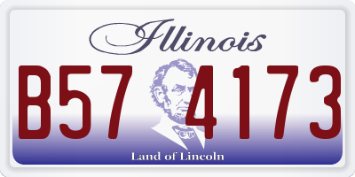 IL license plate B574173